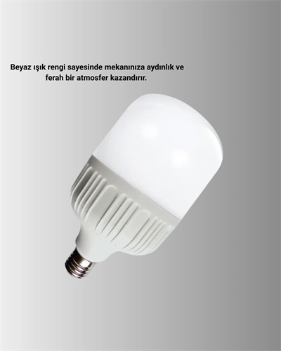 Şarjlı LED Torch Ampul 30 Watt Beyaz Işık Enerji Tasarruflu