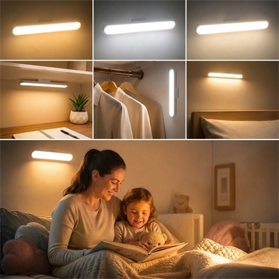 Şarjlı Manyetik Led Çubuk Lamba, Dokunmatik, 3 Modlu, Kablosuz Mutfak Dolap Altı Ve Dekoratif Aydınlatma Bx40
