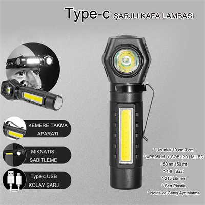 Şarjlı Mıktanıslı Kafa Lambasi Wt-621