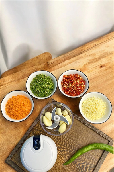 Şarjlı Mini El Rondosu Doğrayıcı Taşınabilir 250 ml Çelik Bıçaklı