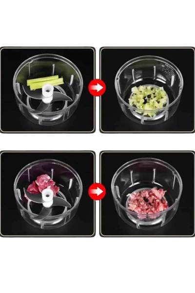 Şarjlı Mini El Rondosu Doğrayıcı Taşınabilir 250 ml Çelik Bıçaklı