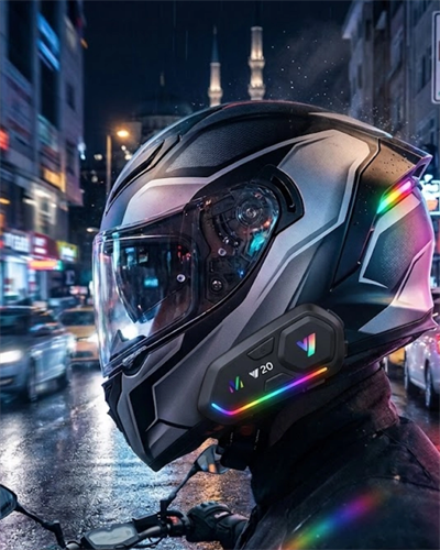 Şarjlı Motosiklet Kask Intercom Kulaklık Bluetooth 5.3 Teknolojisi