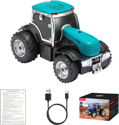 Şarjlı Nostaljik Traktör Tasarımlı Usb/aux Çıkışlı Fm Radyolu Bluetooth Hoparlör Speaker Bx40