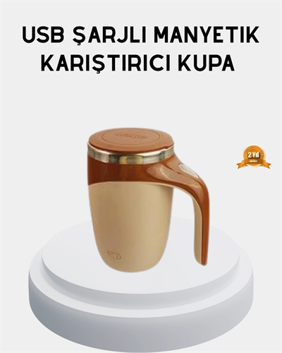 Şarjlı Otomatik Karıştırıcı Kupa Manyetik Mix Kupa Paslanmaz Çelik İç Astar