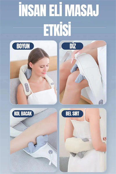 Şarjlı Ovmalı Isıtmalı Masaj Aleti Insan Eli Yoğurma Hissi