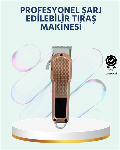 Şarjlı Saç Kesme Makinesi – Type-C Girişli, LCD Ekranlı ve Sessiz Motor