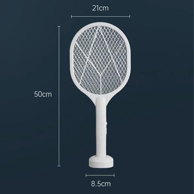 Şarjlı Sinek Öldürücü Masaüstü Standlı,Mor Işık Sinek Kovucu Raket 5w (3936)