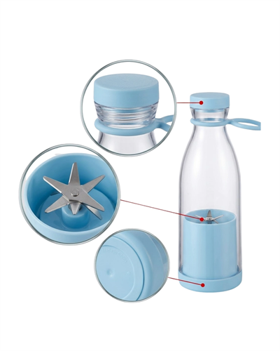 Şarjlı Taşınabilir Blender 380 ml USB Kablosuz Smoothie ve Meyve Karıştırıcı