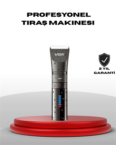 Şarjlı Tıraş Makinesi – Dijital Ekranlı, IPX7 Su Geçirmez, Titanyum Bıçaklı