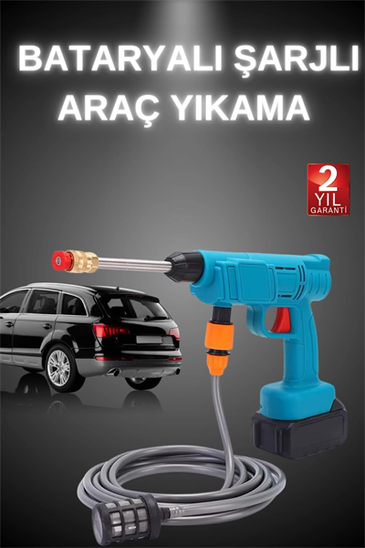 Şarjlı Ve Yüksek Basınçlı Oto Yıkama Makinesi Ve Sulama Tabancası Bahçe Yıkama Makinesi