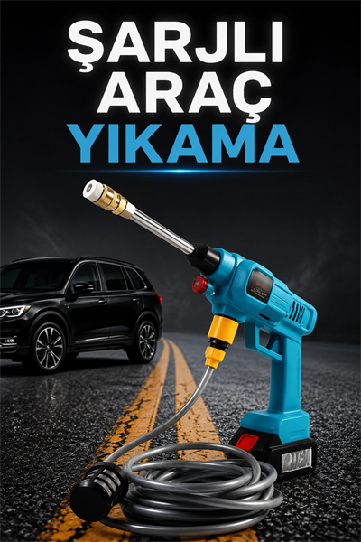 Şarjlı Ve Yüksek Basınçlı Oto Yıkama Makinesi Ve Sulama Tabancası Bahçe Yıkama Makinesi
