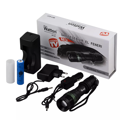 Şarjlı Zoomlu Acil Durum Feneri Wt-037