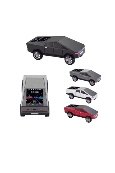 Şarjlı araba tasarımlı Bluetooth hoparlör 15W FM radyo SD kart USB destekli kırmızı