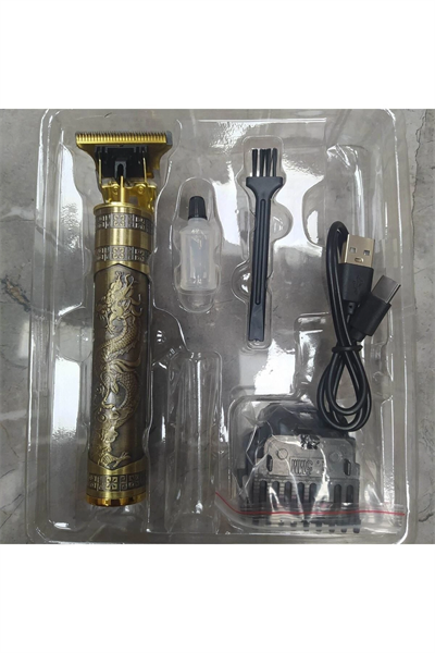 Şarjlı sakal tıraş makinesi kuru kullanım altın renk 1-3 başlık 2 yıl garantili - 50 Hz Frekans