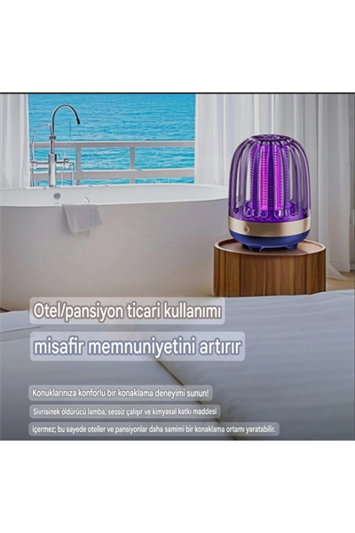 Şarjlı uv ışıklı elektrikli sivrisinek öldürücü lamba makine 15cm tehlikeli değil