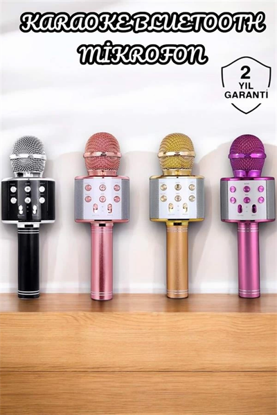 Şarjlı ve Uzun Pil Ömürlü Karaoke Mikrofon USB Bellek Destekli, Profesyonel Ses