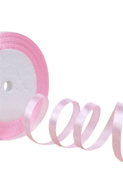 Saten Kurdele 1 Cm 10 Metre Açık Pembe