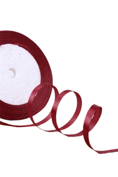 Saten Kurdele 3 Cm 10 Metre Bordo