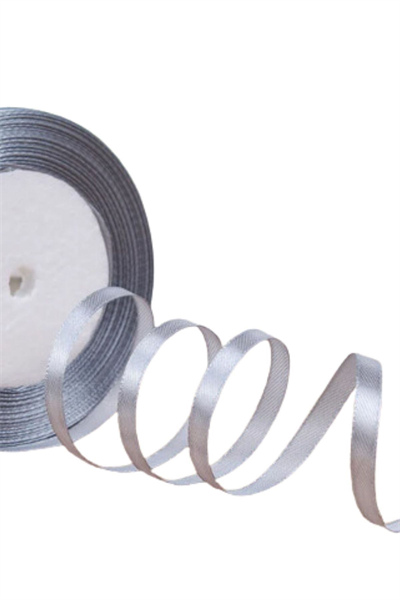 Saten Kurdele 3 Cm 10 Metre Gri