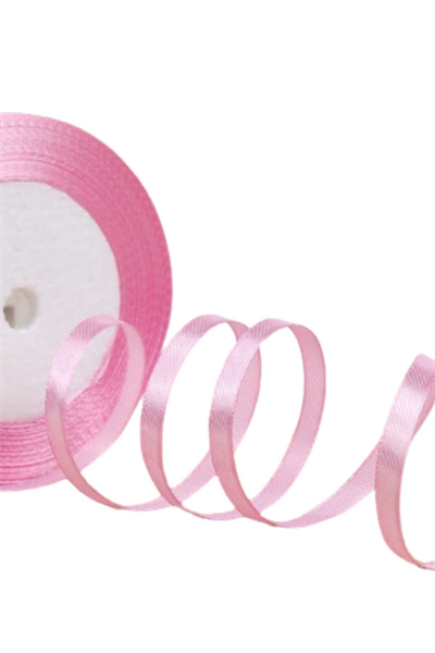 Saten Kurdele 3 Mm Pembe 10 Metre