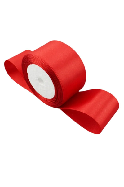 Saten Kurdele 6 Cm Kırmızı 2 Metre