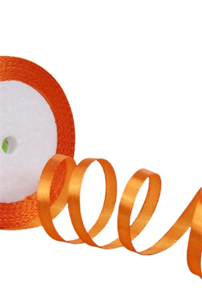 Saten Kurdele 6 Mm Orange 10 Metre