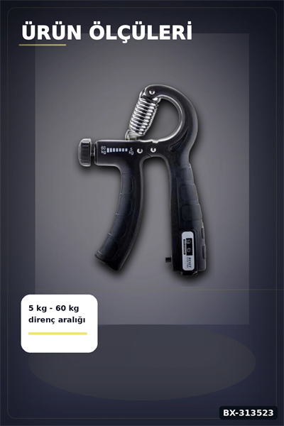 Sayaçlı 15.5 Cm El Yayı Egzersiz Aleti - Tekli Paket, Fitness Spor Ekipmanı BX-313523