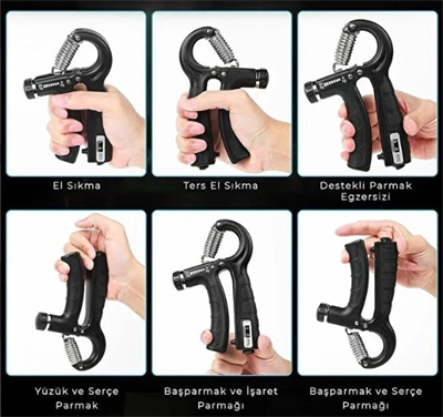 Sayaçlı Ayarlanabilir El Yayı Bilek Ve Parmak Egzersiz Aleti Bx40