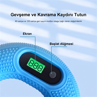 Sayaçlı El Güçlendirme Halkası - Akıllı Egzersiz Aleti - 30 LB