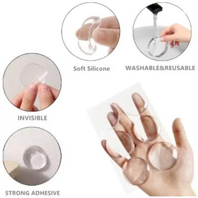 Şeffaf  Silikon Mobilya ve Kapı Durdurucu Darbe Pedi 6 lı (3936)