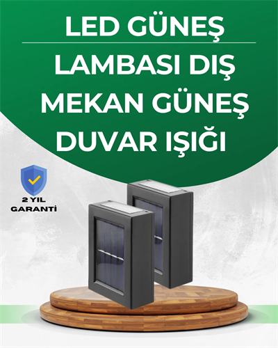 Şeffaf Abajurlu Duvar Tipi Solar Işık