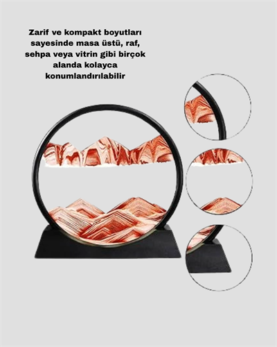 Şeffaf Dekoratif Kum Saati – Dayanıklı Gövde, Minimalist Stil, Masa ve Vitrin Aksesuarı