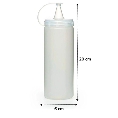 Şeffaf Kapaklı Sızdırmaz Yağlık Sosluk Şişesi Plastik Yağdanlık 400 Ml. Ap-9028 Bx40