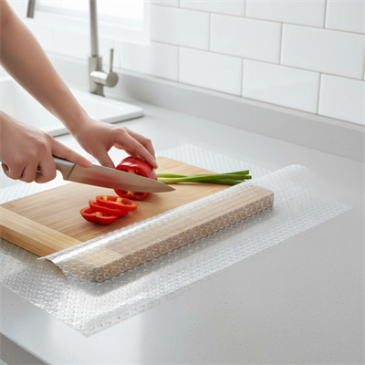 Şeffaf Kaydırmaz Dolap İçi Raflık Koruyucu Çekmece Örtüsü 45x300 cm PVC Eva