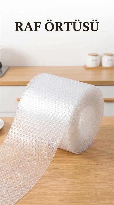 Şeffaf Kaydırmaz PVC Dolap İçi Raf Örtüsü 45x300 cm