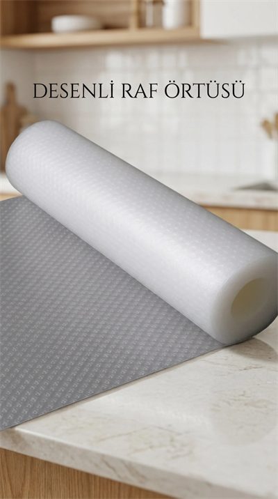Şeffaf Kaymaz Raf ve Çekmece Örtüsü 45x300 cm Dolap İçi Koruma