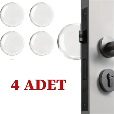Şeffaf Silikon Mobilya ve Kapı Durdurucu Darbe Pedi 4lü Set