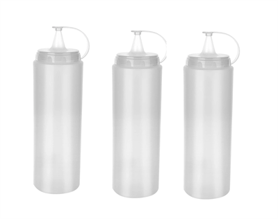 Şeffaf Sos Şişesi - 1000ml Dev Boy 3 Adet