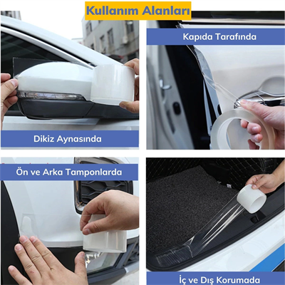 Şeffaf Su Geçirmeyen Dayanıklı Kolay Yapışan Çizilmeye Dayanıklı Oto Darbe Koruyucu Bant Bx40