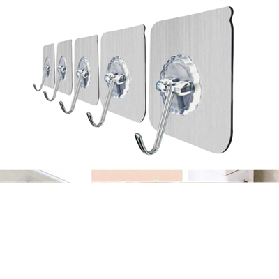 Şeffaf Yapışkanlı Askı, Mutfak Banyo Duvar Askısı, Çivisiz Pratik Kanca Seti