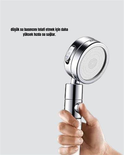 Şelale Sisi ve Masaj Özellikli Banyo Duş Başlığı