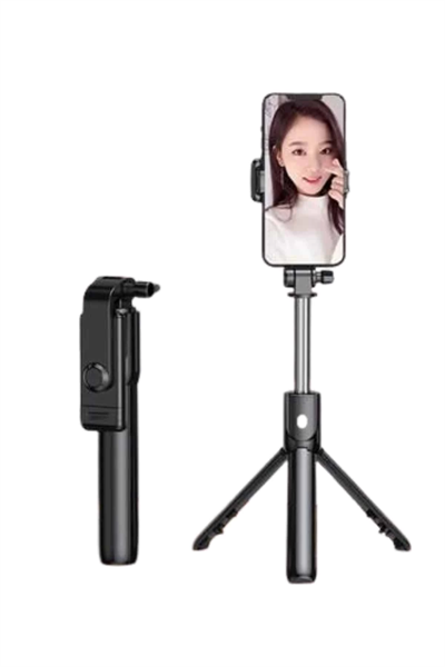Selfie Çubuğu Tripod Bluetooth Kumandalı Selfie Çubuğu Telefon Tutucu