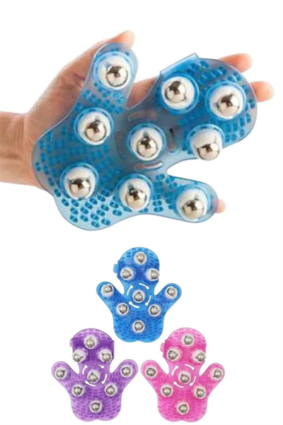 Selülit Giderici Masaj Eldiveni 9 Bilyeli Palm Masaj Eldiven Tam Vücut