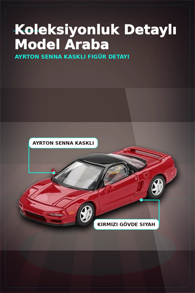 Senna Anma 1/64 Ölçek Honda NSX Prototip 1989 Diecast Model Araba, Koleksiyonluk BX-313328