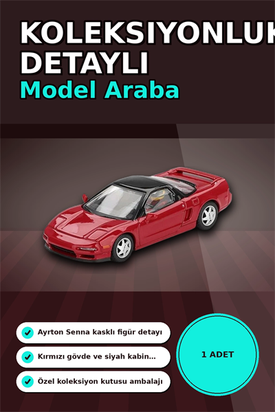 Senna Anma 1/64 Ölçek Honda NSX Prototip 1989 Diecast Model Araba, Koleksiyonluk BX-313328