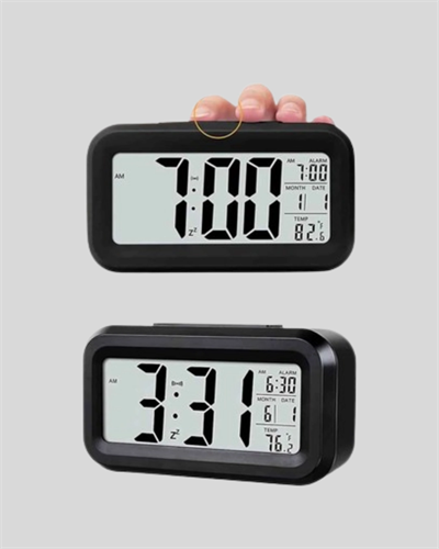 Sensörlü Dijital Masa Saati Alarm ve Sıcaklık Göstergeli