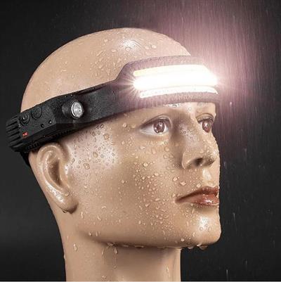 Sensörlü Far COB Led Far Şarj Edilebilir Kafa Feneri 18650 Dahili Pil Açık Hava Balıkçılık Kamp Baş Feneri Fener (3936)