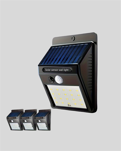 Sensörlü, Güneş Enerjili LED Duvar Lambası Bahçe ve Balkon Aydınlatma