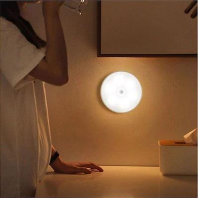 Sensörlü Mıknatıslı Yapışkanlı - Çekmece - Dolap Köşe Aydınlatıcı Kablosuz Şarjlı Led Spot Mutfak Lamba (3936)