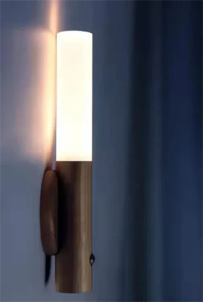 Sensörlü Usb Şarjlı Mıknatıslı Taşınabilir Duvar Aplik Masa Lambası Ahşap Görünümlü Gün Işığı Bx40